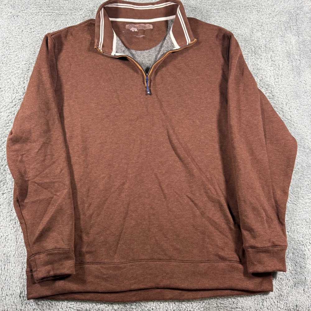 Onward Reserve Performance 1/4 Zip Sweater Mens 2XL Brown Pullover  Fleece